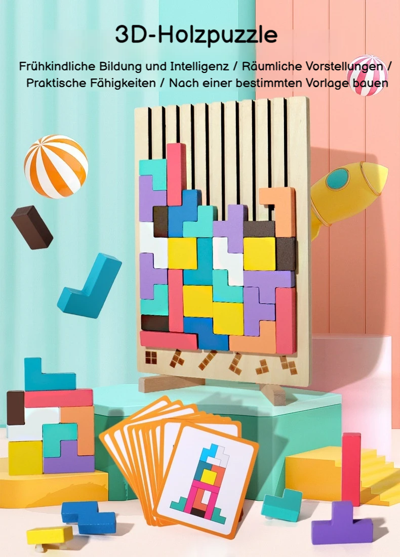 Montessori 3D-Holzpuzzle